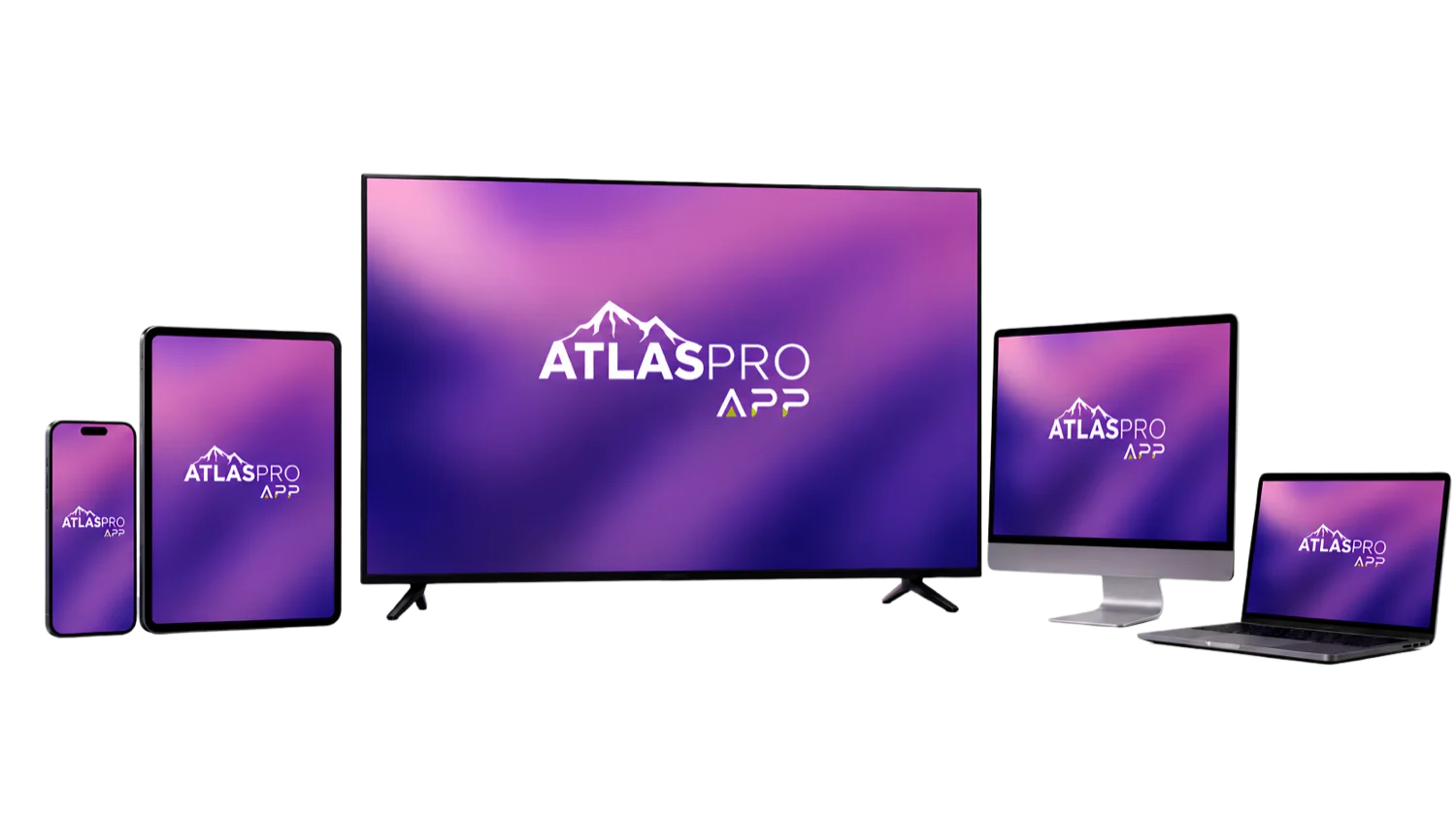 Atlas Pro sur tous vos appareils courants : télévision, mobile, tablette et ordinateur